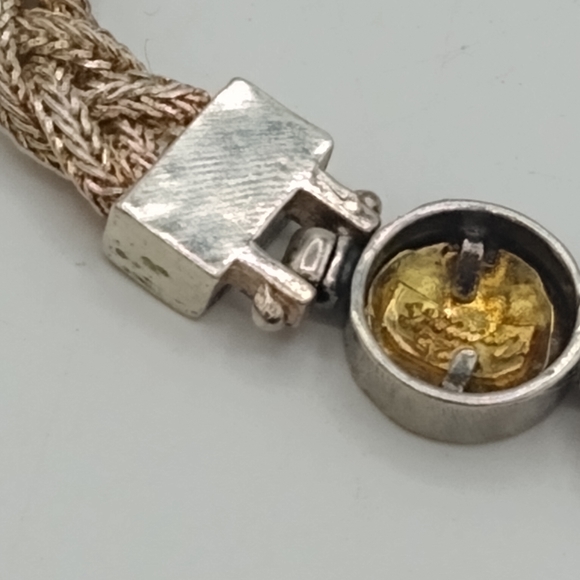 ANATOLI 925 Silver Braided Woven Bracelet Signed Vintage - Picture 11 of 15